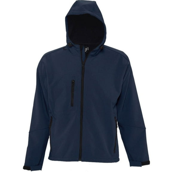 SOLS Mens Replay Hooded Soft Shell Jacket (Breathable, Windproof And Water Resistant)