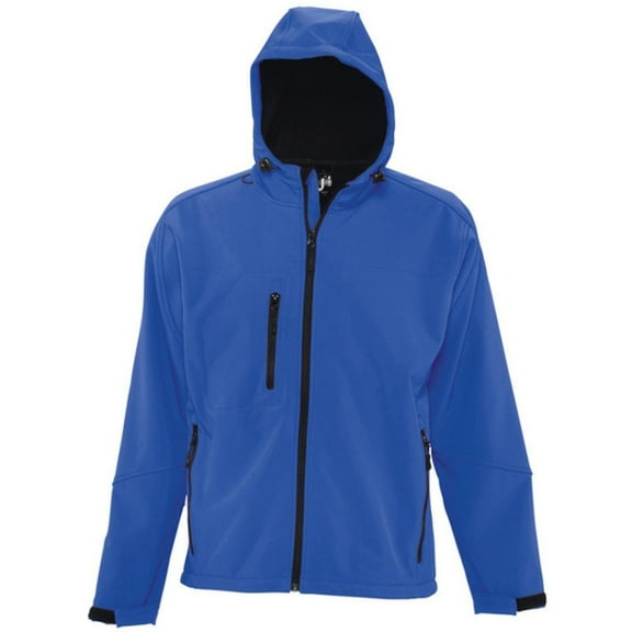 SOLS Mens Replay Hooded Soft Shell Jacket (Breathable, Windproof And Water Resistant)