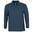 thumbnail image 1 of SOLS Mens Winter II Long Sleeve Pique Cotton Polo Shirt, 1 of 3