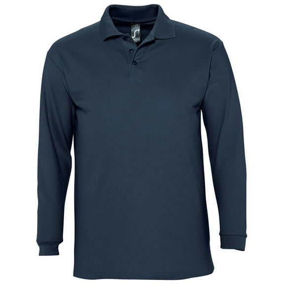 SOLS Mens Winter II Long Sleeve Pique Cotton Polo Shirt