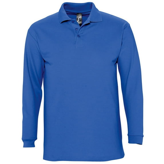 SOLS Mens Winter II Long Sleeve Pique Cotton Polo Shirt