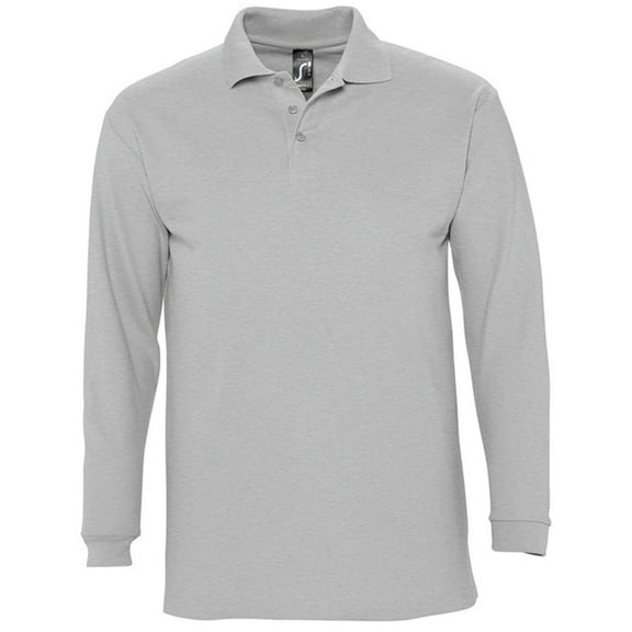 SOLS Mens Winter II Long Sleeve Pique Cotton Polo Shirt