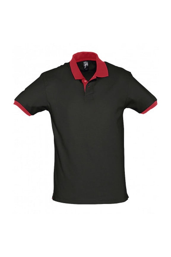 SOLS Prince Contrast Pique Short Sleeve Cotton Polo Shirt