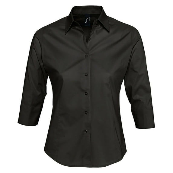 SOLS Womens Effect 3/4 Sleeve Fitted Work Shirt