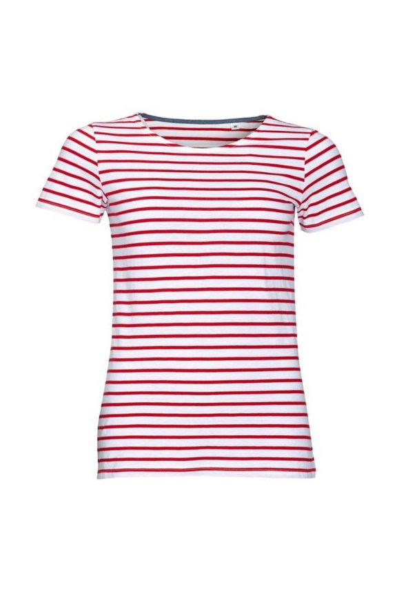 SOLS Womens Miles Striped Short Sleeve T-Shirt