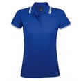 thumbnail image 1 of SOLS Womens Pasadena Tipped Short Sleeve Pique Polo Shirt, 1 of 5