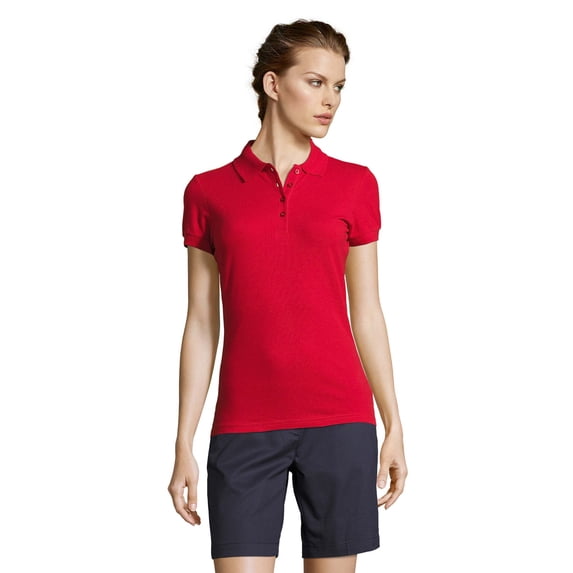 SOLS Womens People Pique Short-Sleeved Polo Shirt