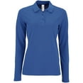 thumbnail image 1 of SOLS Womens Perfect Long Sleeve Pique Polo Shirt, 1 of 4