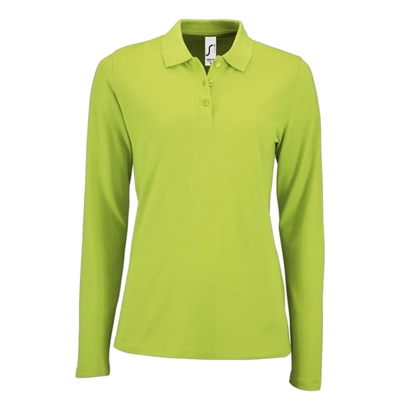 SOLS Womens Perfect Pique Long-Sleeved Polo Shirt