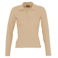 thumbnail image 1 of SOLS Womens Podium Long Sleeve Pique Cotton Polo Shirt, 1 of 3