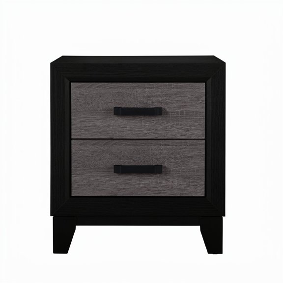 SOLUTO GREY AND BLACK NIGHTSTAND