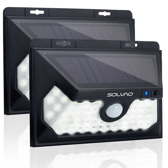 SOLVAO 60 LED Solar Motion Sensor Outdoor Lights - Solar Security Lights (2 Pack)