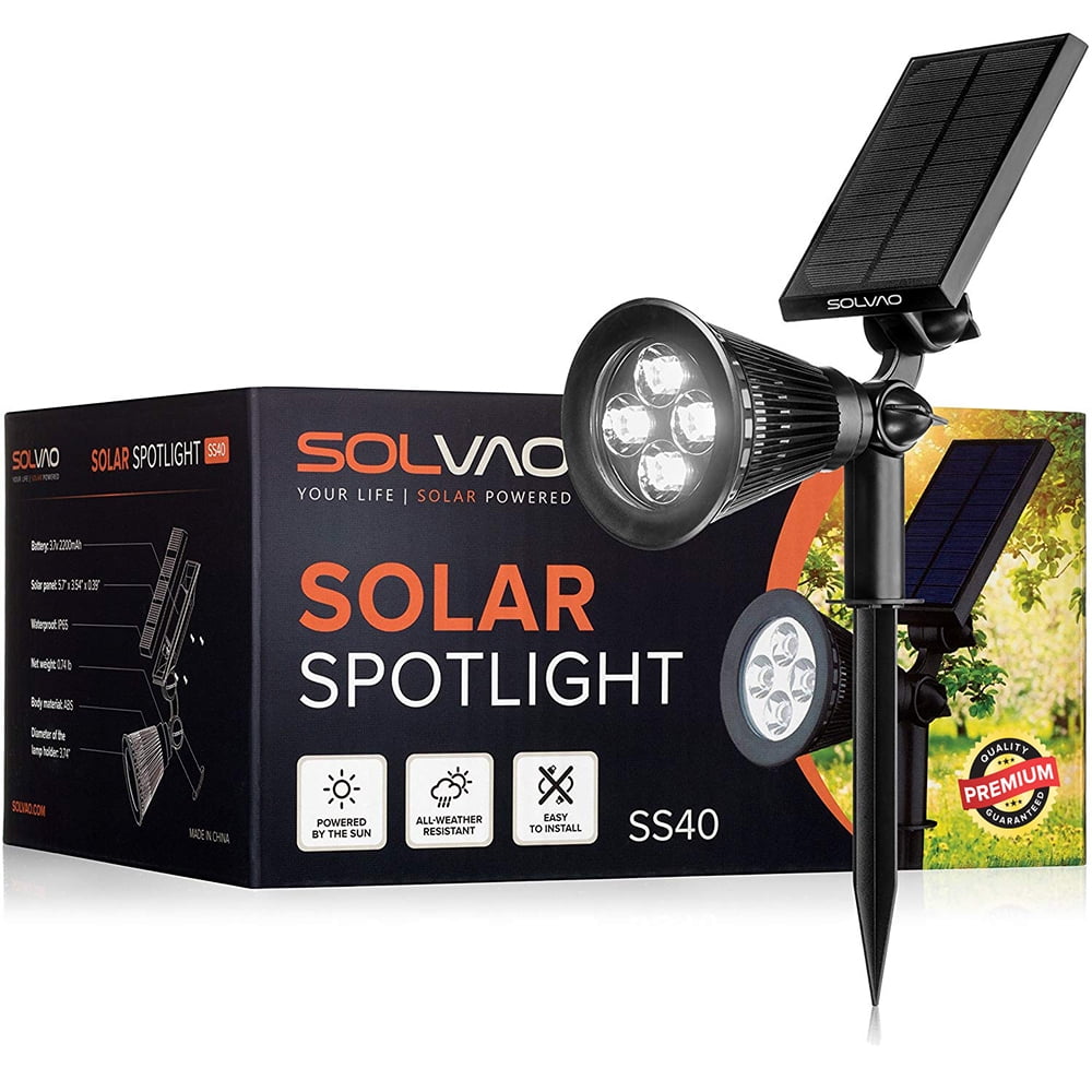 Solar Powered Integrated LED Outdoor Pathway Lamp with Dusk to Dawn Sensor