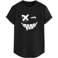 thumbnail image 1 of SOLY HUX Men's Casual Reflective Print T Shirt Short Sleeve Graphic Tees Tops, 1 of 4
