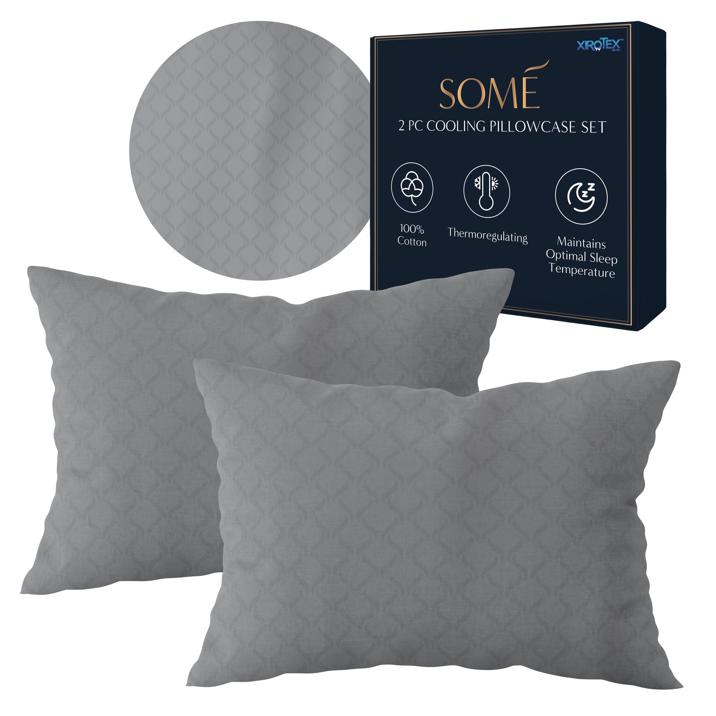 SOMÉ Cooling Pillowcases for Ultimate Temperature Control, Luxury King