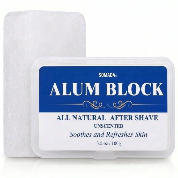 SOMADA Alum Block for Men and Women, after Shave Styptic Stone, 100g / 3.5 oz, Piedra de Alumbre