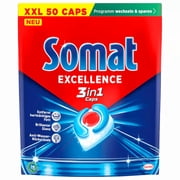 SOMAT Excellence 3in1 Dishwasher detergent caps -XXL 50 tabs-