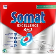 SOMAT Excellence 4in1 dishwasher caps -20 pc- 1 bag- Made in Germany