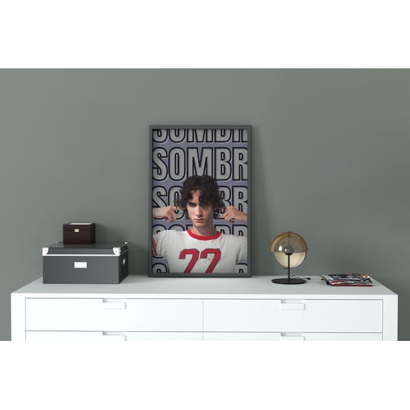 SOMBR Portrait Typography Poster, Moody Youth Music Aesthetic, Size 24x36 Unframed Poster