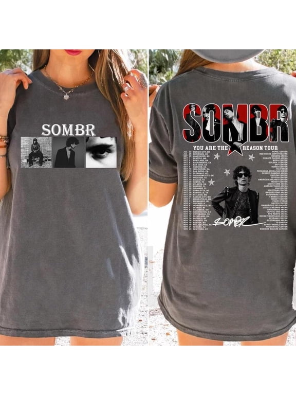 SOMBR You Are The Reason Tour T-Shirt, Unisex Shirt For Fan,Charcoal Color,Size XL