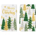 thumbnail image 1 of SOME THING Beige Xmas Trees Merry Christmas Kitchen Towels Dish Towels, 18x26 Inch Daily Star Snowflake Winter Decoration Hand Towels Set of 2, 1 of 6