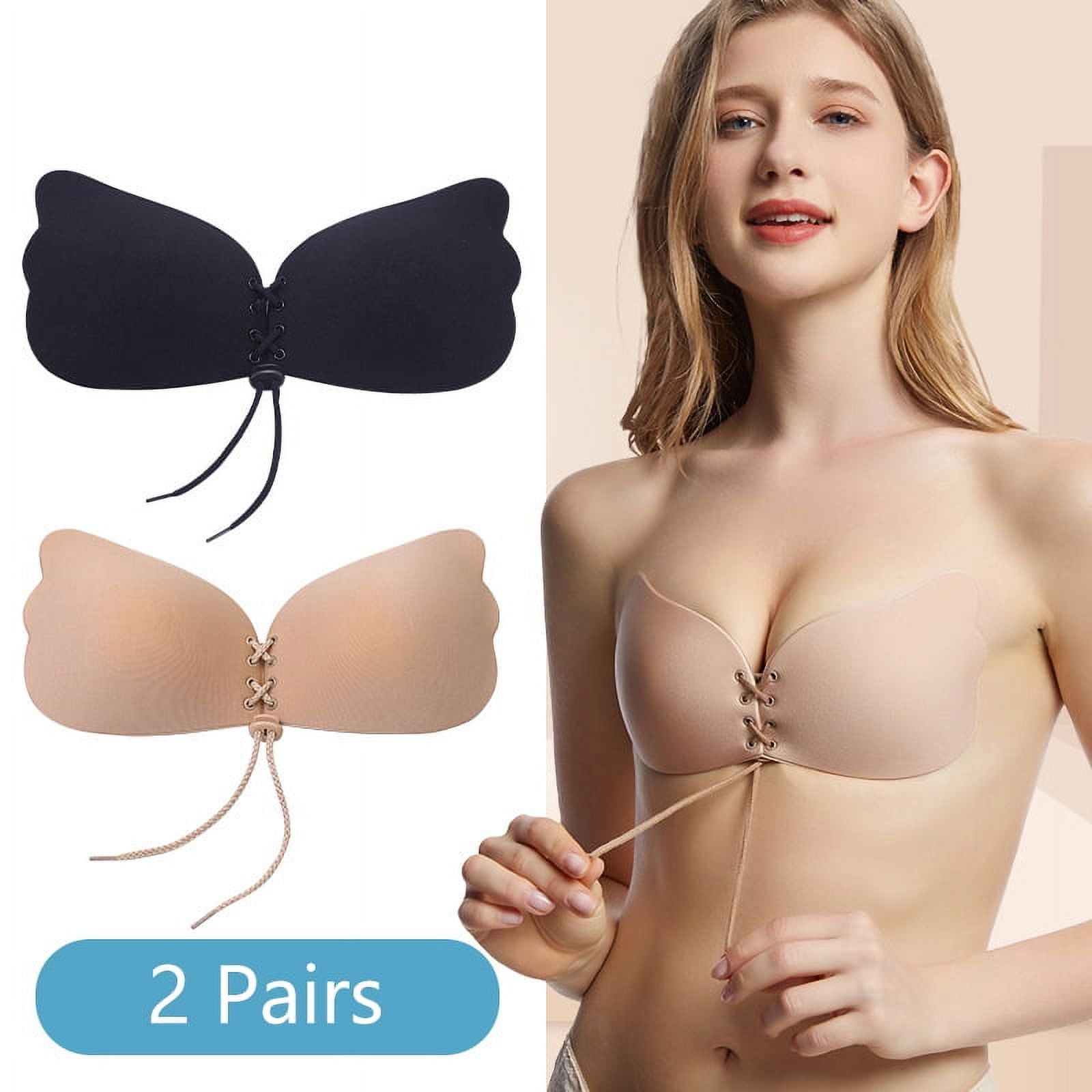 Buy Women's & Girls Nipple Cover and Lift up Invisible Bra 2 pcs, Woman  Strapless Bras Instant Breast Lift Sticky Bra Breast Lift Backless  Invisible Push up Self Adhesive Bra (2 Pack