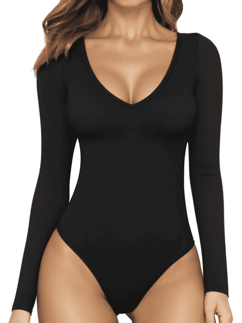デターム determ SCOOP KNECK BODYSUIT ロングスリーブカットソー DT050712 ブラック サイズ：2 Ballet Scoop Back Crew Bodysuit | Commando®