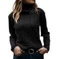 thumbnail image 1 of SOMER Sweaters for Women Casual Turtleneck Long Sleeve Loose Knit Pullover Sweater Fall Winter Clothes 2025, 1 of 7