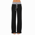 thumbnail image 1 of SOMER Lounge Pants for Women Casual Wide Leg with Contrast Waistband Drawstring Comfy Stretch Pajama Bottoms, 1 of 6