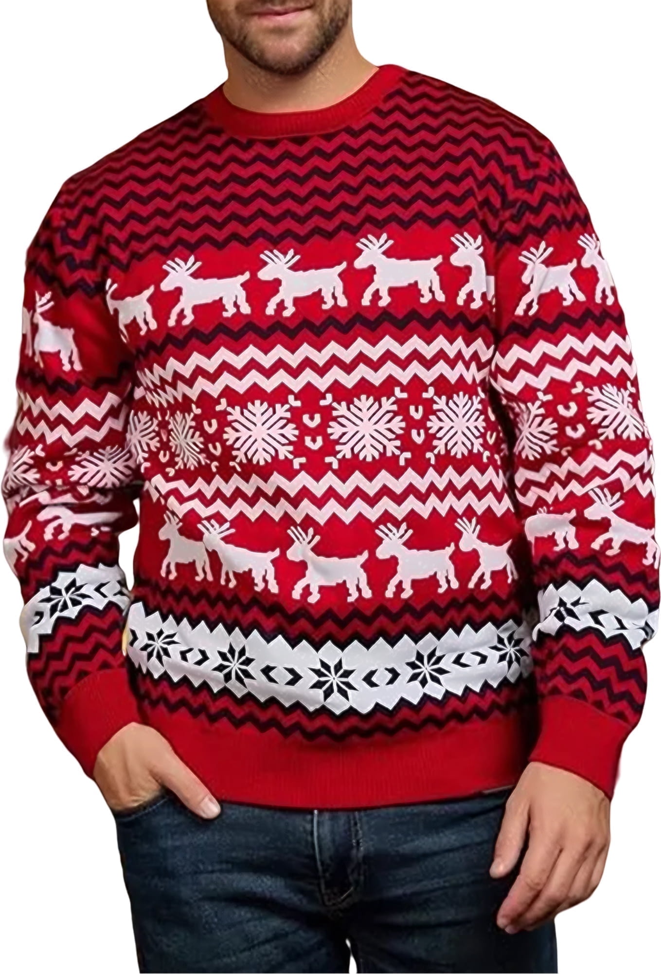 SOMER Men Christmas Sweater Family Couples Warm Thick Casual