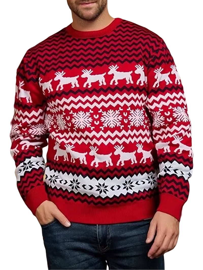 SOMER Men Christmas Sweater Family Couples Warm Thick Casual