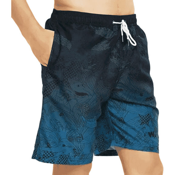 SOMER Men's Swim Trunks Long Bathing Suits with Mesh Lining and Pockets Quick Dry Beach Board Shorts