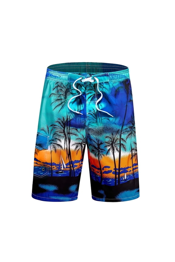 Men's Swim Trunks Long Bathing Suits with Mesh Lining and Pockets Quick Dry Beach Board Shorts