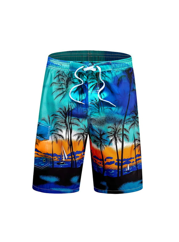 SOMER Men's Swim Trunks Long Bathing Suits with Mesh Lining and Pockets Quick Dry Beach Board Shorts