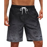 SOMER Men's Swim Trunks Long Bathing Suits with Mesh Lining and Pockets Quick Dry Beach Board Shorts