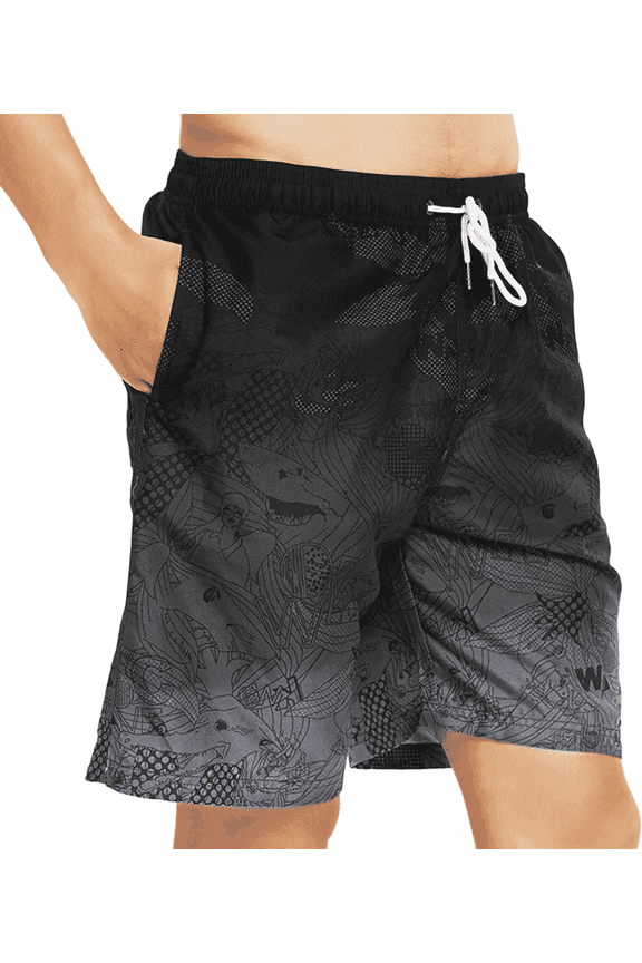 Men's Swim Trunks Long Bathing Suits with Mesh Lining and Pockets Quick Dry Beach Board Shorts