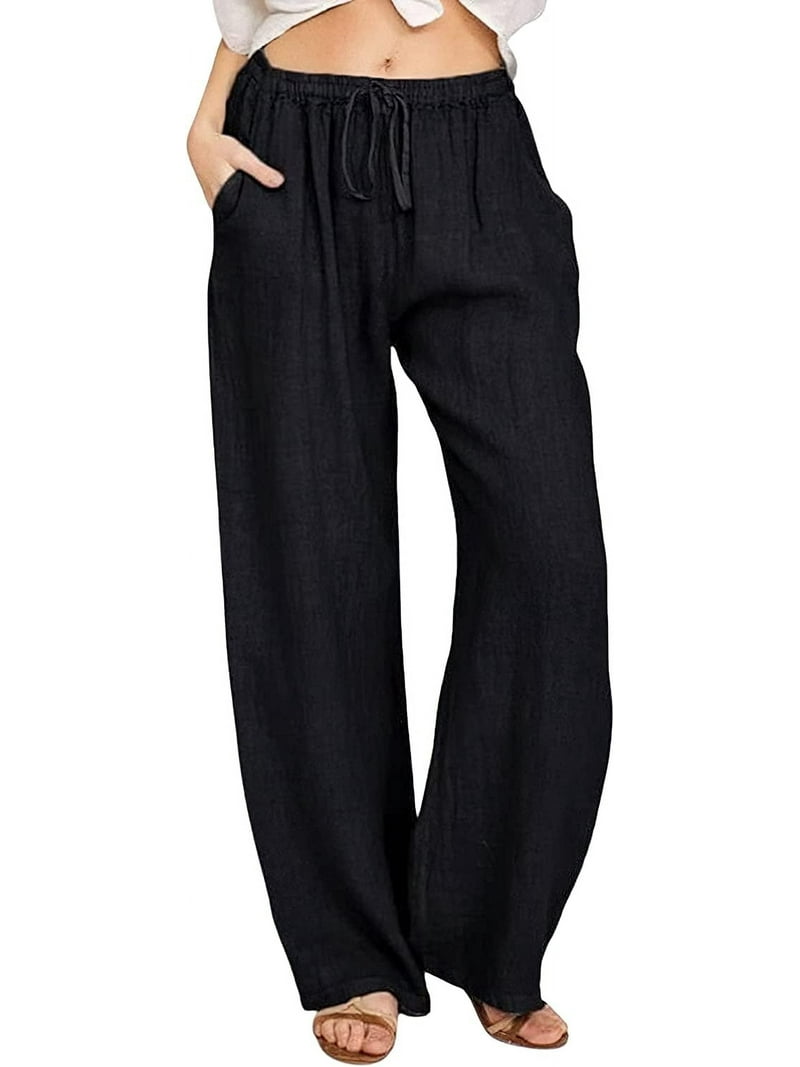 パンツ PAROSH Black Relaxed Pants with Drawstring in Fabric