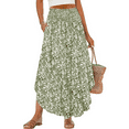 thumbnail image 1 of SOMER Skirts for Women Maxi Skirt Summer Boho Floral High Waisted Flowy Swing Pleated Beach With Pockets, 1 of 7