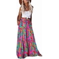 thumbnail image 1 of SOMER Skirts For Women Casual High Waist Tie Paisley Print Long Maxi Skirt With Pockets, 1 of 7