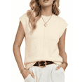 thumbnail image 1 of SOMER Sweater Vest Women Sleeveless Sweater Tops for Women Summer Knit Vest Trendy Lightweight Crew Neck Sweater Tank Tops, 1 of 7