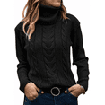 thumbnail image 1 of SOMER Sweaters for Women Casual Turtleneck Long Sleeve Loose Knit Pullover Sweater Fall Winter Clothes, 1 of 7