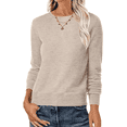 thumbnail image 1 of SOMER Sweaters for Women Long Sleeve Womens Sweaters Pullover Tops Lightweight Crewneck Soft Basic Knit Sweaters Loose Fit Winter, 1 of 6
