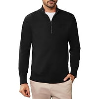 Somer Mens Quarter Zip Mock Neck Sweaters