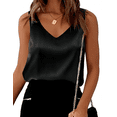 thumbnail image 1 of SOMER Tank Tops for Women V Neck Silk Satin Cami Sleeveless Camisole Blouses Casual Basic Tank Shirt, 1 of 6