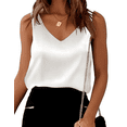 thumbnail image 1 of SOMER Tank Tops for Women V Neck Silk Satin Cami Sleeveless Camisole Blouses Casual Basic Tank Shirt, 1 of 6