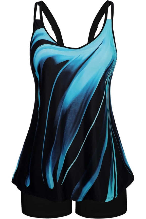 Tankini Swimsuits for Women Tummy Control Two Piece Bathing Suits