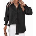 thumbnail image 1 of SOMER Button Down Shirts for Women Long Sleeve Womans Tops Smocked Cuffed Blouses for Women Dressy Collared Casual Shirts with Pocket, 1 of 6