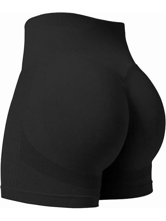 Women Gym Shorts Workout Biker Shorts Yoga Booty Shorts Scrunch Butt Lifting Seamless Shorts