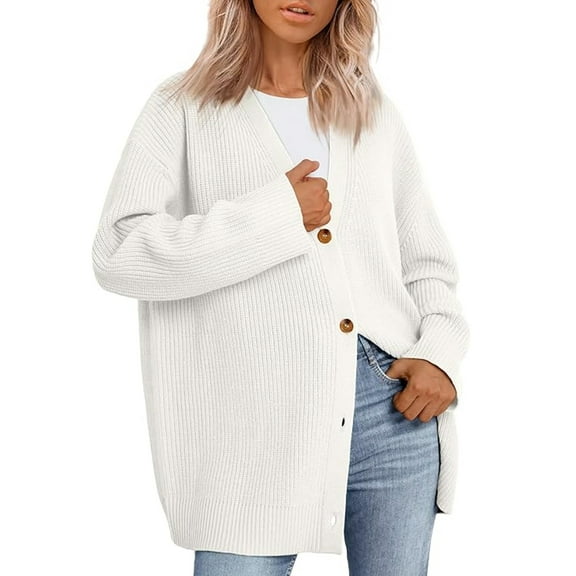 SOMER Cardigan Sweaters for Women Lightweight Cardigans for Women Open Front Oversized Button, Trendy V Neck Loose 2025 Spring Fall Winter Knit Cardigan