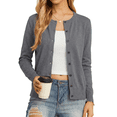 thumbnail image 1 of Women’s Long Sleeve Open Front Cardigan Casual Lightweight Knit Sweater, 1 of 7